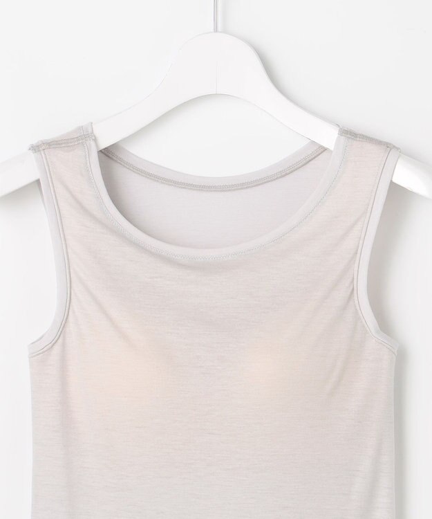 自由区 L 【ワコールコラボ・2点SET】シアーチェックニット プルオーバー グレー