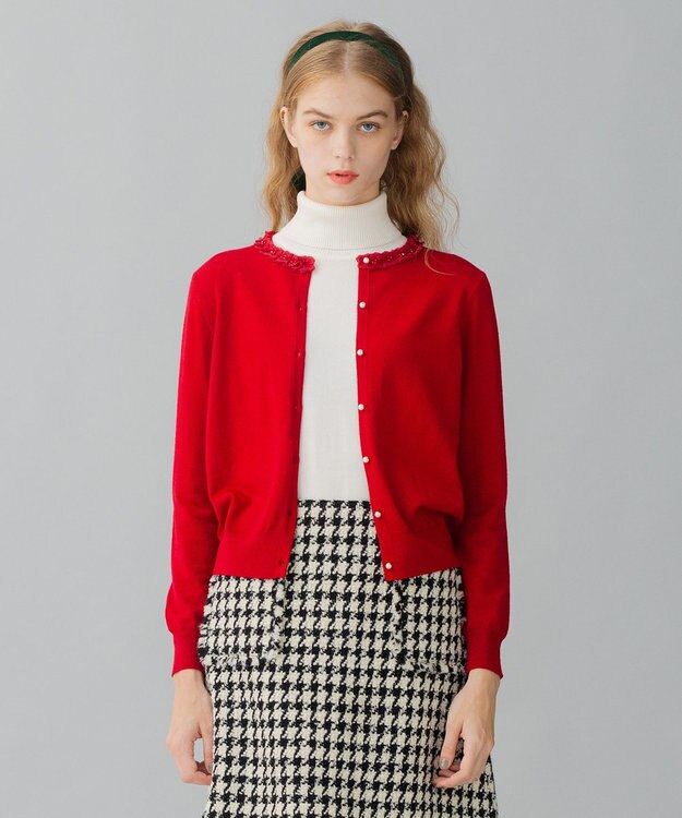 TOCCA 【洗える！】ANGELA カーディガン レッド系