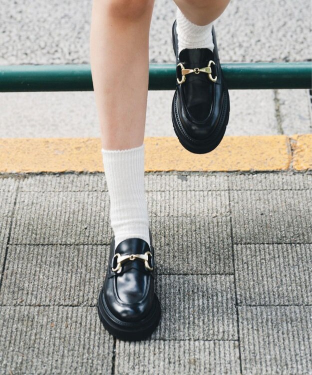 BONTRE 【LucaGrossi/ルカグロッシ】厚底ビットローファー ブラック