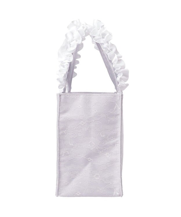 Maison de FLEUR ブルーマニアフリルハンドルスクエアトートバッグ Grayish Blue