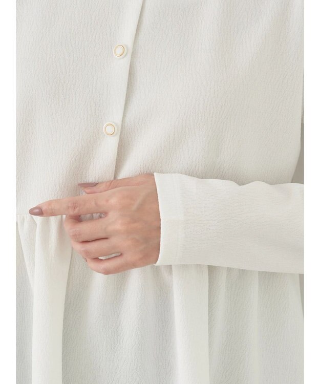 earth music&ecology ペプラムカットプルオーバー Off White