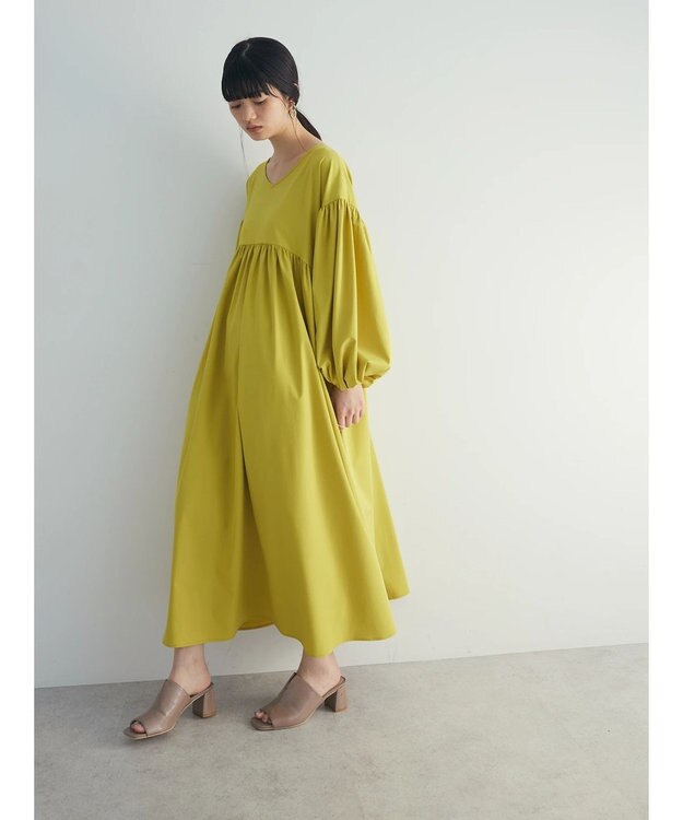 Green Parks armonia．２ｗａｙ袖ボリュームワンピース Yellow