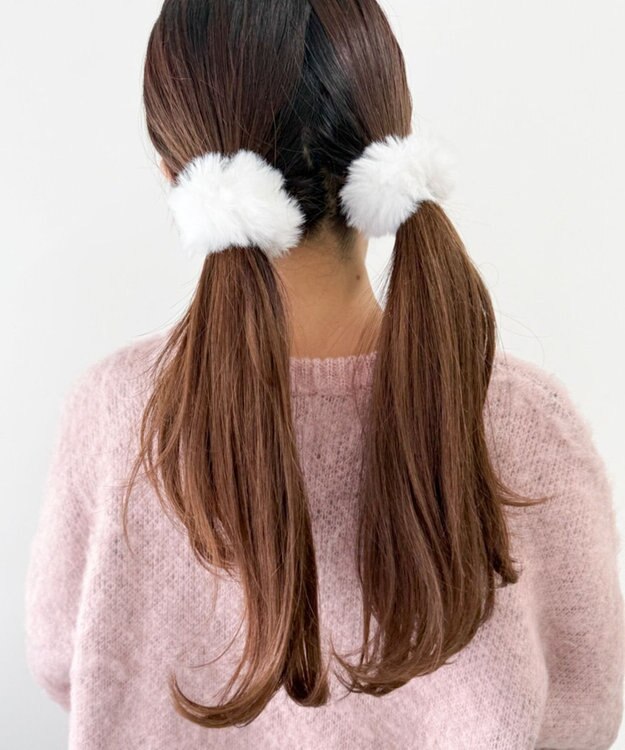 WEGO L2Pファーヘアゴム ホワイト