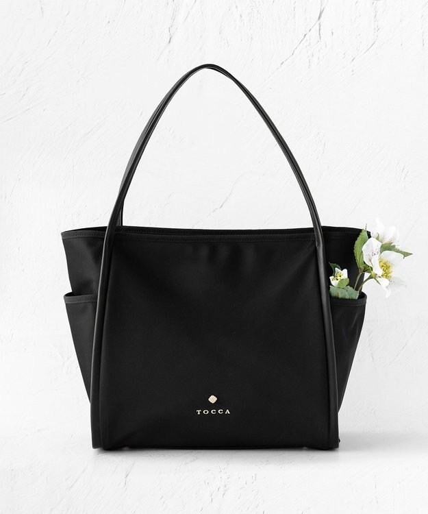 TOCCA TRIM LEATHER NYLONTOTE トートバッグ ブラック系