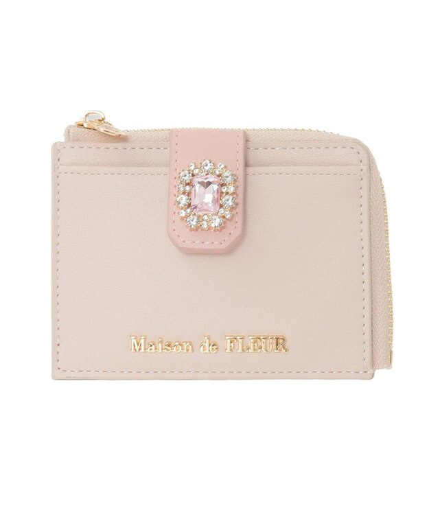 Maison de FLEUR 配色ビジューフラグメントケース Pink