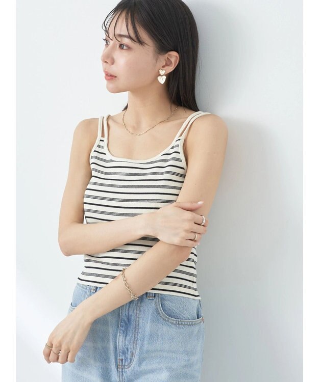 earth music&ecology クロップドキャミソール Off White