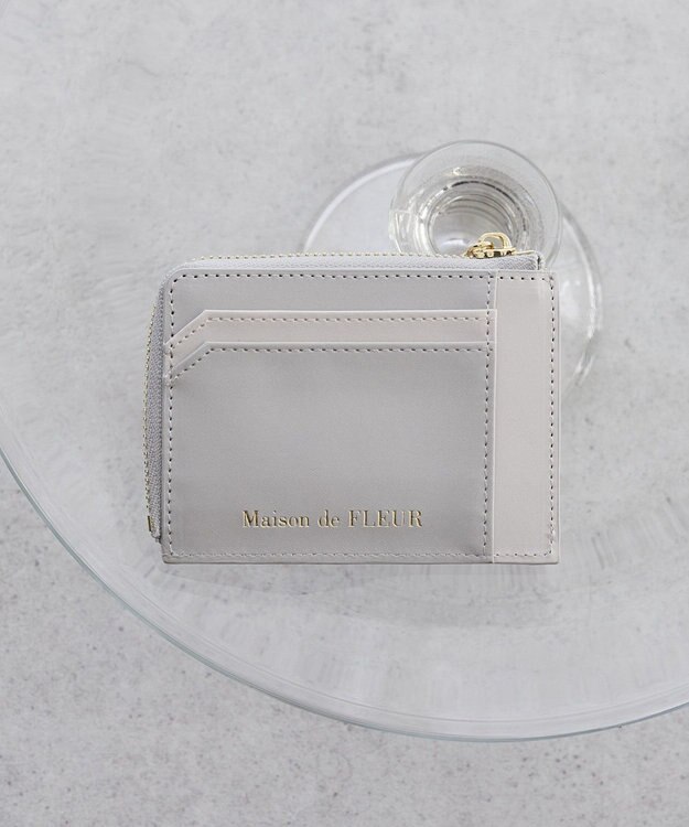 Maison de FLEUR 配色ビジューフラグメントケース Sax Blue