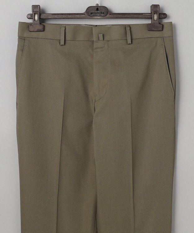 GOTAIRIKU 仕事で着られる綿パン【吸水速乾/ストレッチ/折り目加工】クールマックスコットンパンツ_ノータック（26年モデル） ダークグリーン/26年限定色