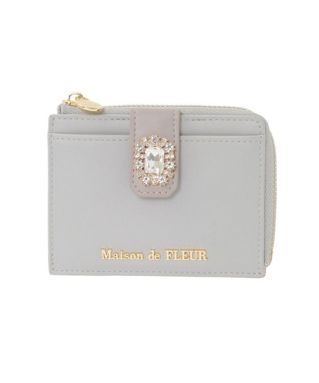 Maison de FLEUR 配色ビジューフラグメントケース Sax Blue