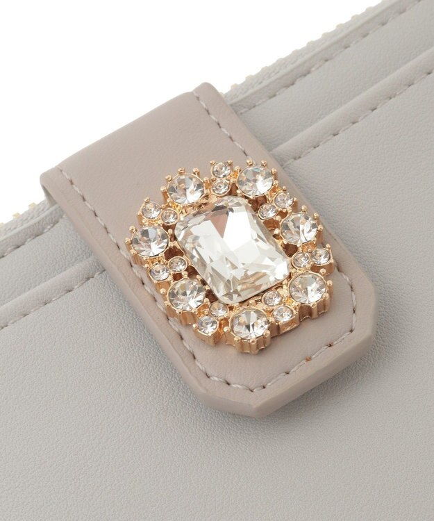 Maison de FLEUR 配色ビジューフラグメントケース Sax Blue