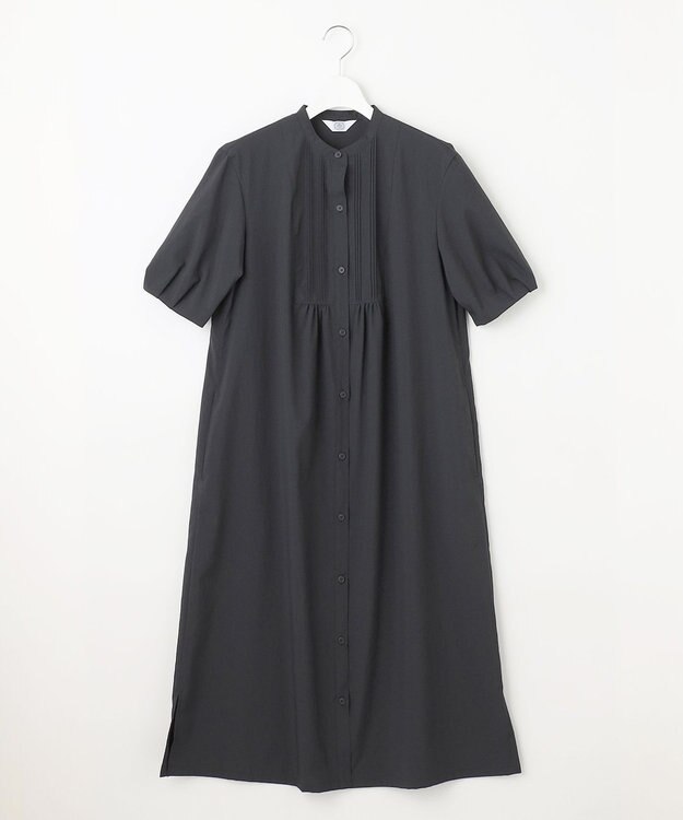 J.PRESS LADIES S 【洗える・イージーケア】ソフトタイプライター バンドカラー ワンピース ネイビー系