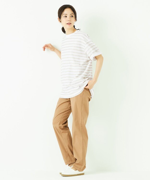 JOSEPH ABBOUD MOUNTAIN 【SPACE】OGリネンボーダー Tシャツ アイボリー系2