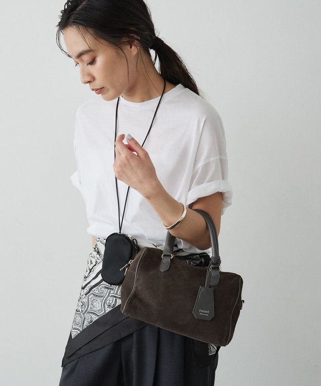 russet  スエード2WAYミニボストンバッグ(CE-1570-WEB) Gray