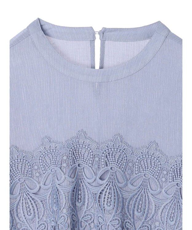 Green Parks ・ＥＬＥＮＣＡＲＥ　ＤＵＥ　ケミカルレースブラウス Blue