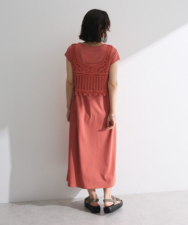 Green Parks SET2点クロシェベスト＋ワンピース Black