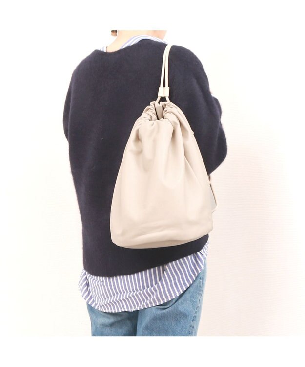 UNBILLION カシュカシュ cachecache / ガーメント合皮ボンサック アイボリー