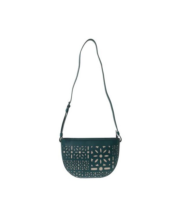 genten セイル カットワーク　ショルダーバッグ ブルーグリーン