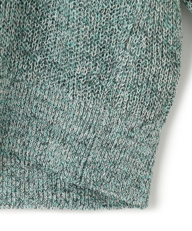 23区 ピュアリネン パフスリーブ ニット ピーコックグリーン系