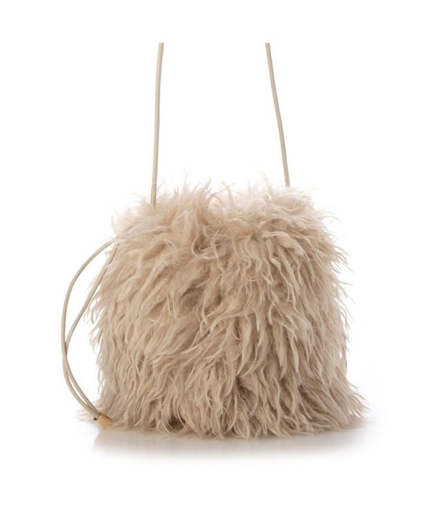 UNBILLION カシュカシュ cachecache / ウェーブファー巾着ショルダー アイボリー