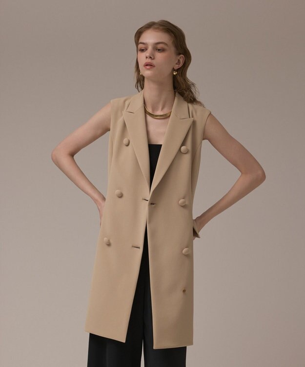 GRACE CONTINENTAL テーラードワンピース ベージュ