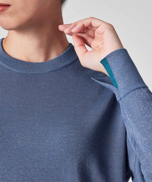 Paul Smith ソフト クロップド ラメ ニット グレイッシュブルー