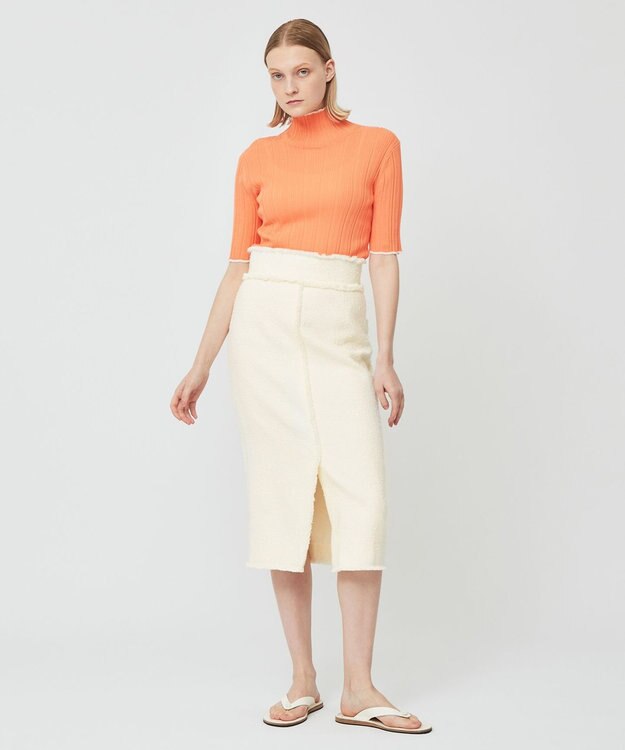 BEIGE， 【S-size】LUPINE / タートルニット Apricot×White