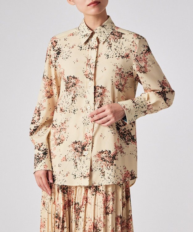 Paul Smith Painterly Buds シャツ グレイッシュベージュ