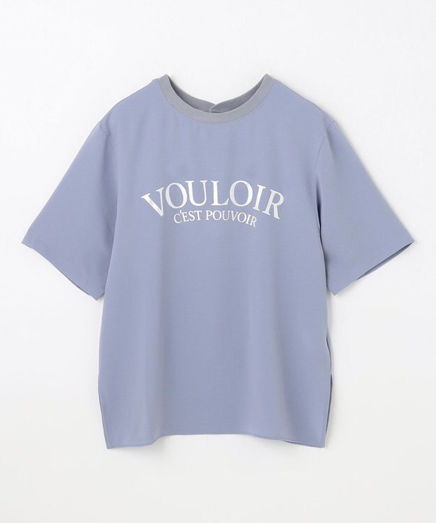 ANY 【WEB限定/UVカット/吸水速乾/接触冷感】ジョーゼットロゴ半袖Tシャツ ブルー