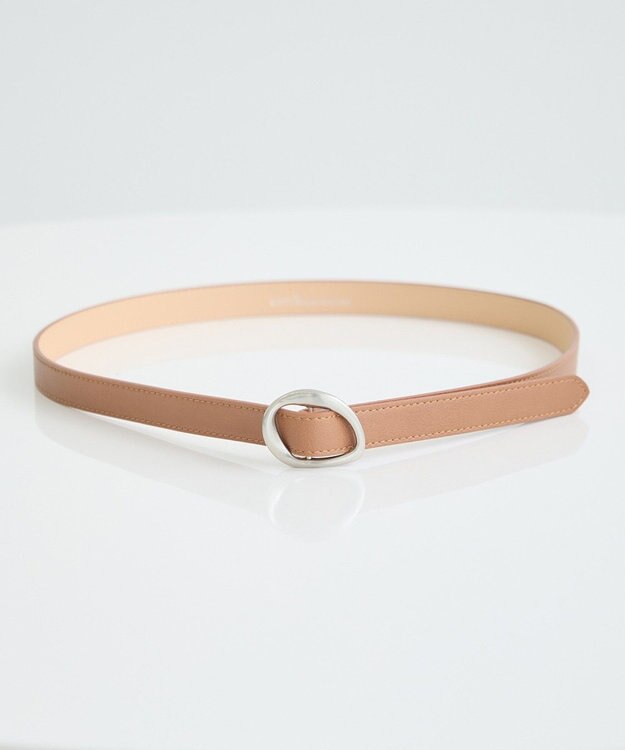 earth music&ecology ニュアンスバックルピンレスベルト Brown