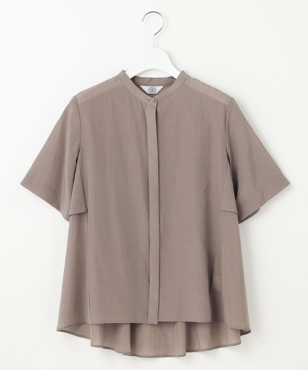 J.PRESS LADIES 【WEB限定カラーあり・洗える・速乾・接触冷感】リライムライトローン バックフリル ブラウス 【WEB限定カラー】モカ系