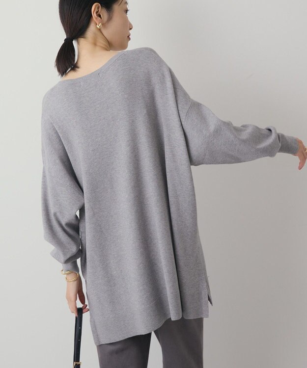 AMERICAN HOLIC バイパチロングニットプルオーバー Gray Mixture