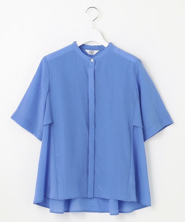 J.PRESS LADIES 【WEB限定カラーあり・洗える・速乾・接触冷感】リライムライトローン バックフリル ブラウス ブルー系