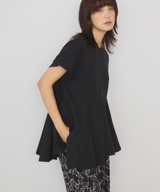 AMERICAN HOLIC アシンメトリーペプラム ドッキングプルオーバー Black