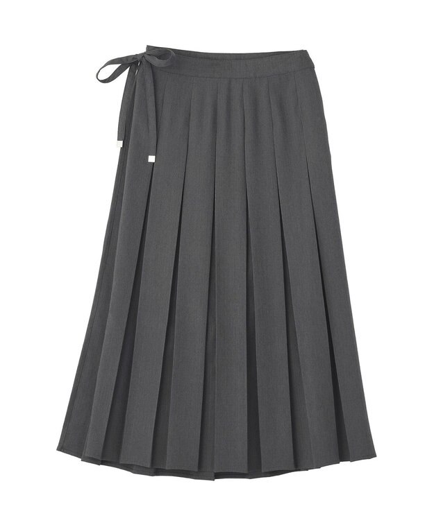 Green Parks ■ＷＩＴＨ　ＫＵＲＵＭＩ．Ｎ　プリーツロングスカート Charcoal Gray