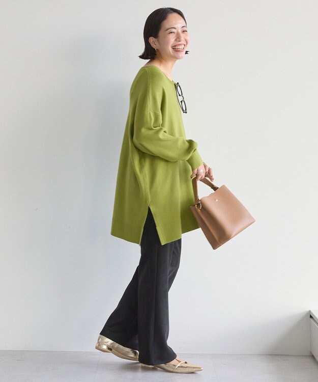 AMERICAN HOLIC バイパチロングニットプルオーバー Olive