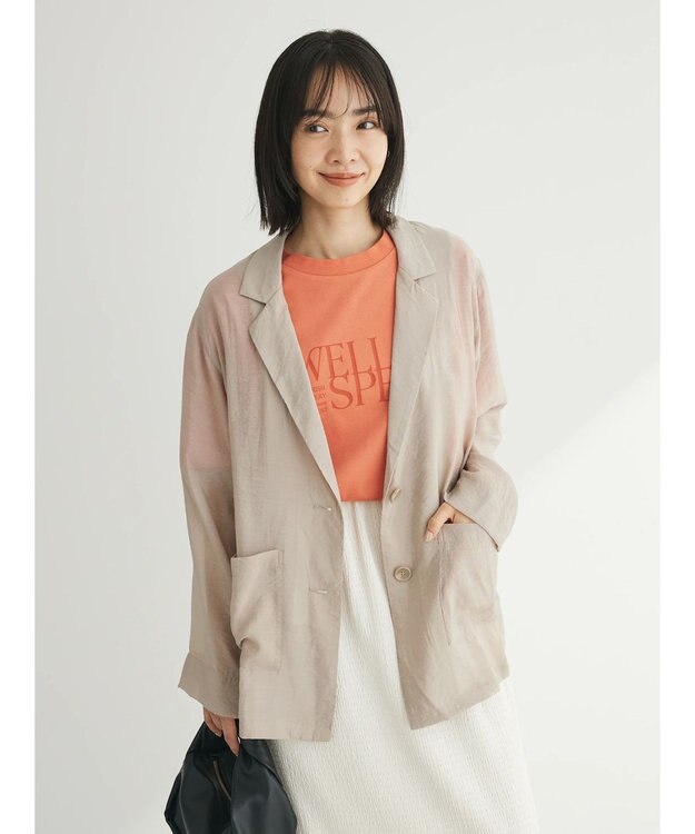 Green Parks ・ＥＬＥＮＣＡＲＥ　ＤＵＥ　シアーテーラージャケット Beige