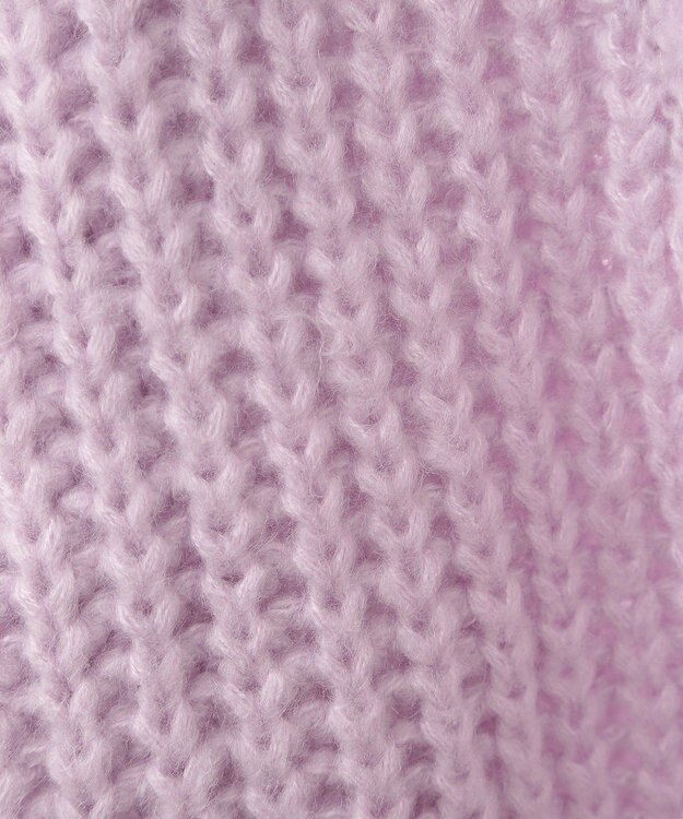 CRAFT STANDARD BOUTIQUE 洗える/フリンジニットカーディガン Purple