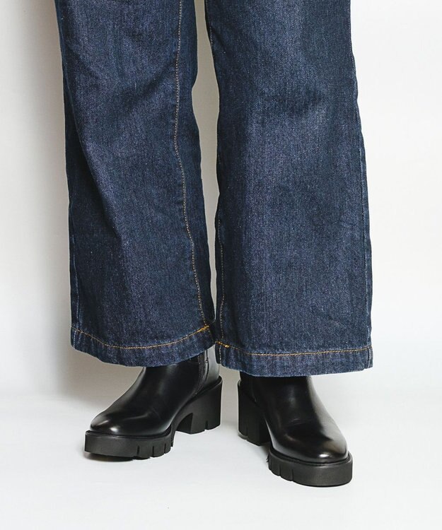 BONTRE 【イタリア製/本革】【LucaGrossi/ルカグロッシ】厚底ストレッチヒールブーツ/K839T-UA ブラック