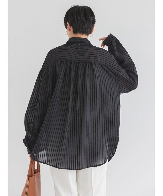 AMERICAN HOLIC ドビーストライプシャツ Black