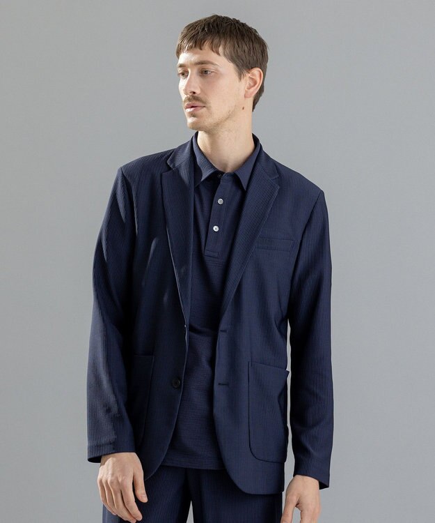 JOSEPH HOMME ソフトプリーツストレッチ / ジャケット ネイビー系