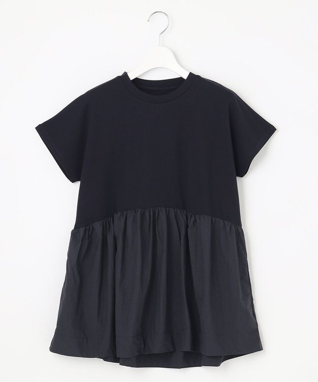 UNFILO 【GLOW 6月号掲載/接触冷感/ストレッチ】BEAUTY FORM タフタコンビTシャツ ネイビー