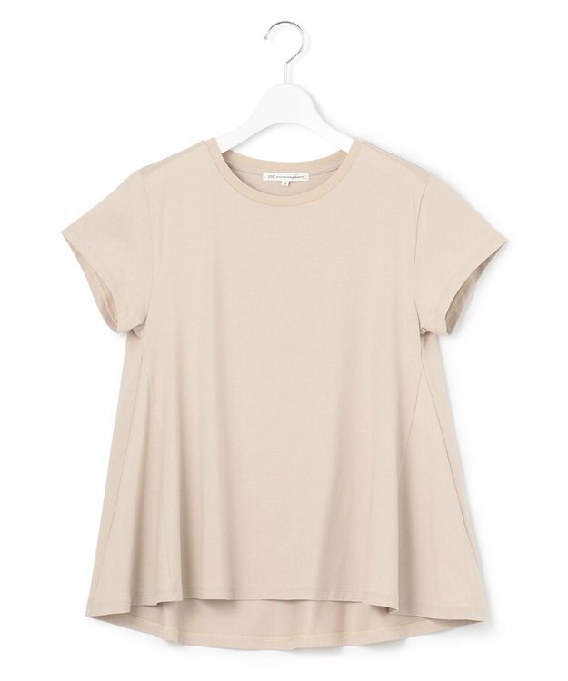 23区 S 【洗える】ALBINIジャージー Aライン Tシャツ ベージュ系