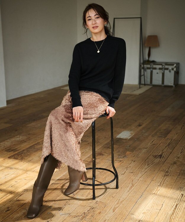 TOQUE 〈高垣麗子さんコラボ〉【ユニセックス】ベビーアルパカラグランニット 漆黒