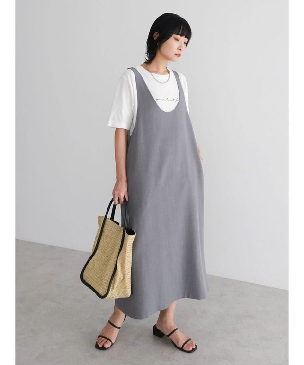 Green Parks 前後２ｗａｙハイスペックジャンパースカート Gray