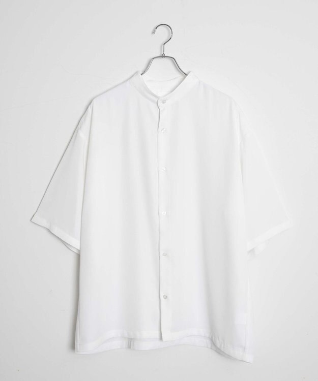 WEGO トロミBIGバンドカラーシャツ（S） ホワイト