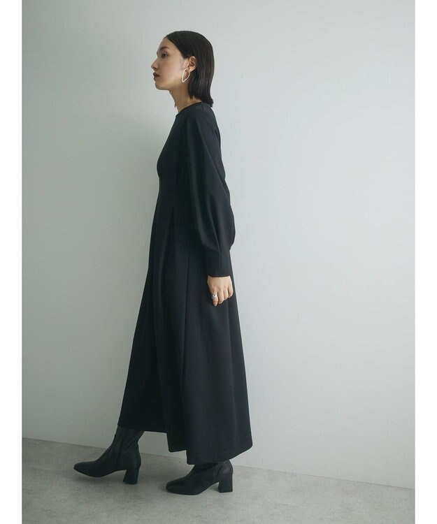 Green Parks armonia．ウエストタックポンチワンピース Black