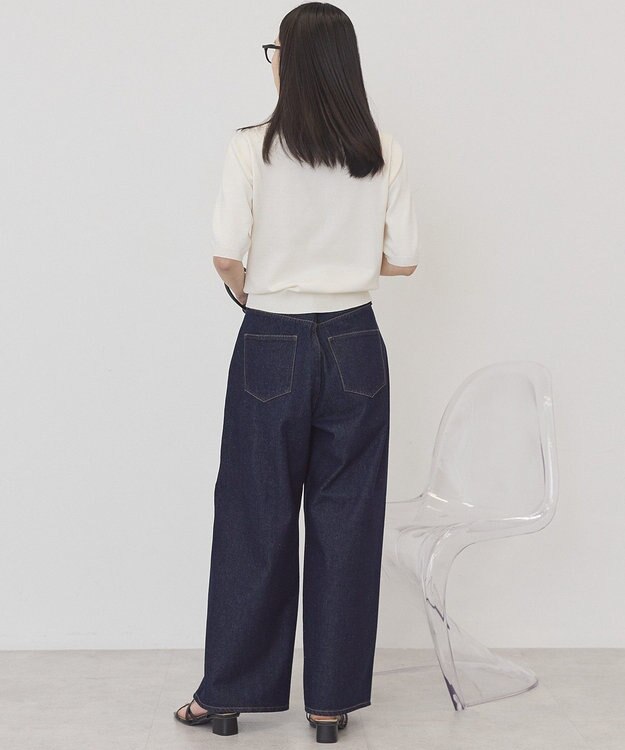 AMERICAN HOLIC 襟付き配色ニット Ivory