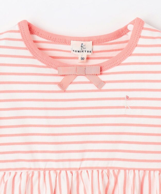 組曲 KIDS 【80-100㎝】マリンボーダー チュニック コーラル