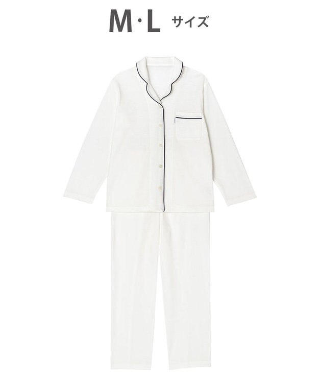 ワコール／睡眠科学 パジャマ 長袖・長ズボン 希少な超長綿「天綿（R）」パジャマ YDX525 睡眠科学／ワコール ホワイト