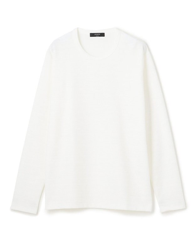 JOSEPH HOMME メランジリップル　クルーネックカットソー ホワイト系